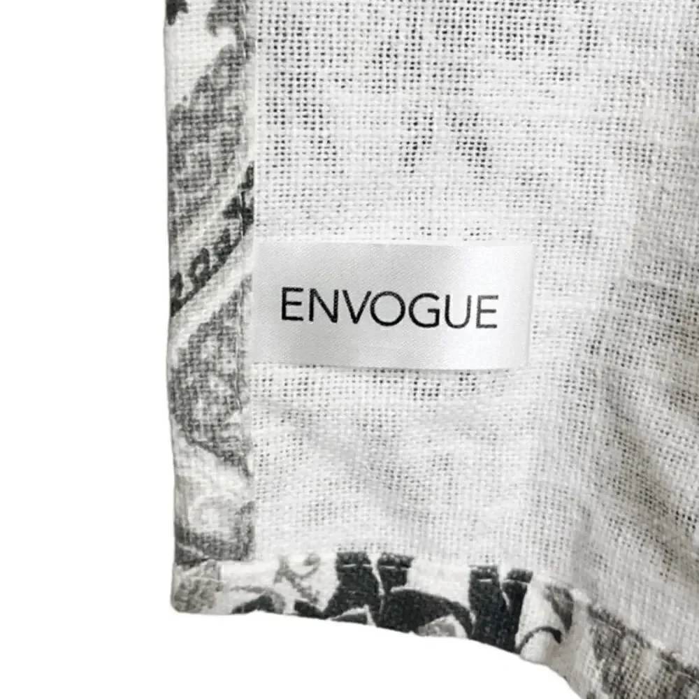 Envogue Bohemian Elephant Cotton Cooking Apron Grey & White